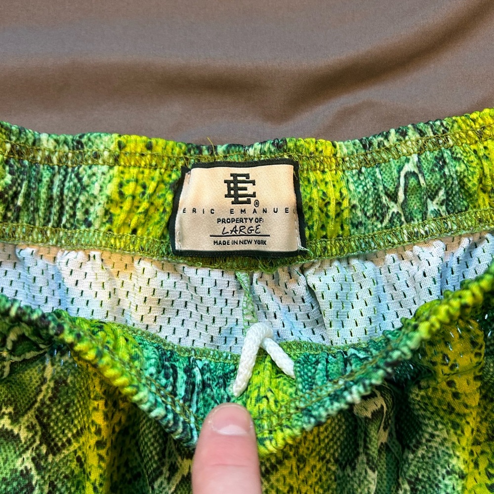Authentic Eric Emanuel Ee Basic Shorts “Neon Snak… - image 6